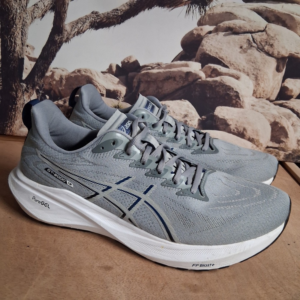 ASICS GT-2000 13 Mens Running Shoes Grey Blue Stability Sneakers 1011B834 11.5